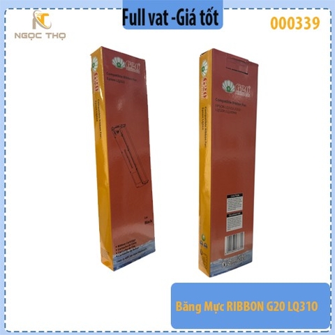 Ribbon Băng Mực máy in kim sử dụng cho máy LQ-310 / LX-310 / LQ310 – 12.7mm x 14m – Màu Đen – Chính Hiệu G20 – Full VAT