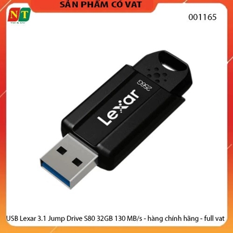 USB Lexar 3.1 Jump Drive S80 32GB 130 MB/s - hàng chính hãng - full vat