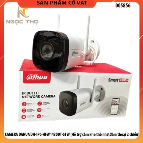 CAMERA DAHUA DH-IPC-HFW1430DT-STW (Hỗ trợ cắm khe thẻ nhớ,đàm thoại 2 chiều)