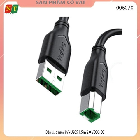Dây Usb máy in VU205 1.5m 2.0 VEGGIEG - Cáp Usb máy in VU205 1.5m 2.0 VEGGIEG - Full vat