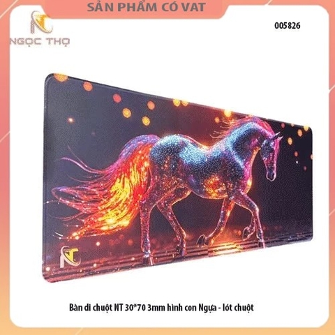 Bàn di chuột NT 30*70 3mm hình con Ngựa - lót chuột