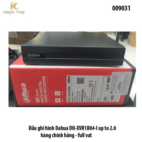 Đầu ghi hình Dahua DH-XVR1B04-I-VN – 4 Kênh – Smart H.265+ – Two-Way Talk – Plug & Play – Hàng Chính Hãng – Full VAT