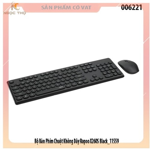 Bộ Bàn Phím Chuột Không Dây Rapoo X260S Black_11559