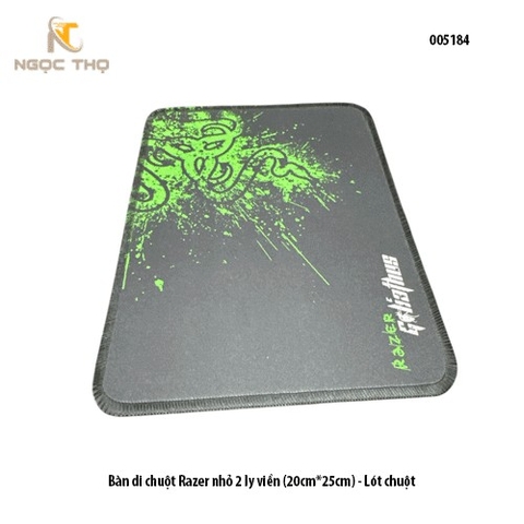 Bàn di chuột Razer 20×25cm – dày 2mm, khâu viền 360°, vải in nhiệt, đế cao su – Hàng zin – Full VAT