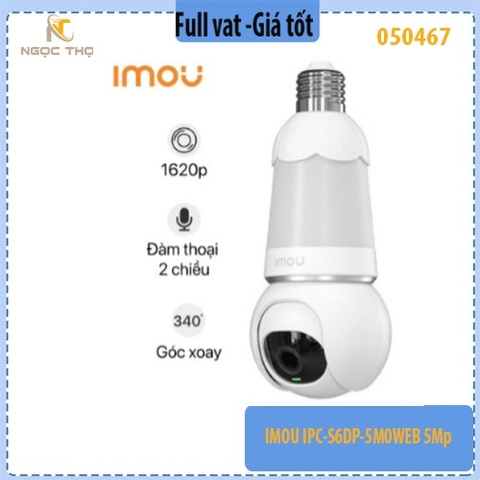 Camera wifi quay quét bóng đèn IMOU IPC-S6DP-5M0WEB 5Mp 3K đầy đủ chức năng