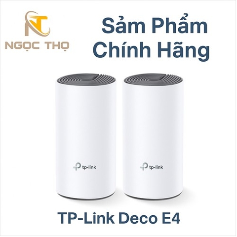 Bộ phát Wi-Fi Mesh TP-Link Deco E4 (2-Pack) – chuẩn AC1200Mbps – phủ sóng 280–300m² – hỗ trợ 50 thiết bị – chính hãng