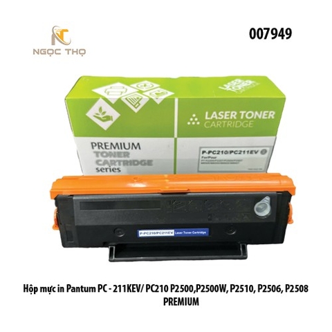 Hộp mực Premium Pantum PC‑211KEV / PC‑210 – 1.600 trang – Có lỗ đổ mực & đổ thải – Dùng cho P2200 / P2500 / M6500