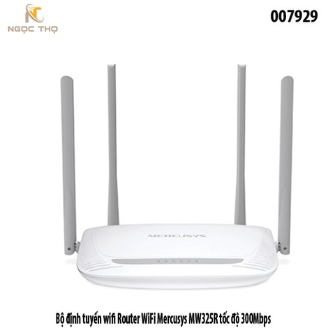 Bộ định tuyến wifi Router WiFi Mercusys MW325R tốc độ 300Mbps - Dễ dàng cài đặt - Vùng phủ sóng rộng - Bảo hành 2 năm
