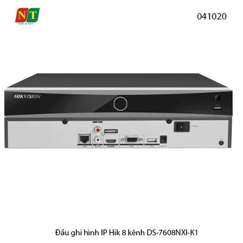 Đầu Ghi Hình IP 8 Kênh HIKVISION DS-7608NXI-K1 – Smart NVR, Hỗ Trợ Ghi 12MP,1 Ổ Cứng 10TB , chính hãng