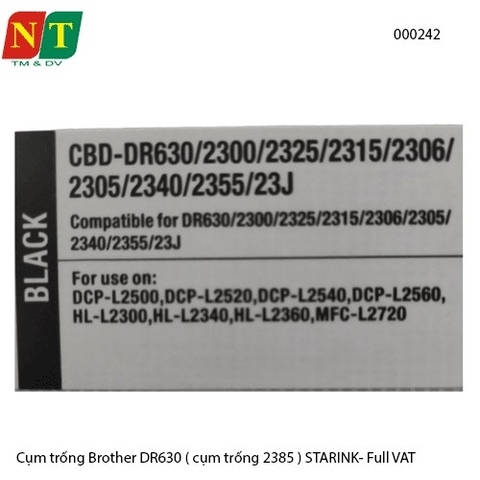 Cụm Drum / Cụm Trống Brother DR2385 / DR630 – Dùng Cho Máy In Brother HL, DCP, MFC – Chính Hiệu Starink - full vat