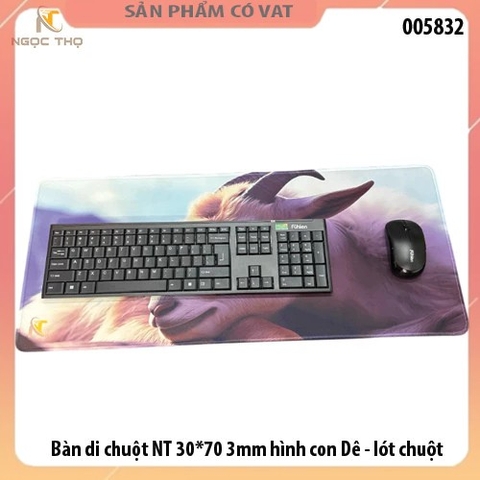 Bàn di chuột NT 30*70 3mm hình con Dê - lót chuột