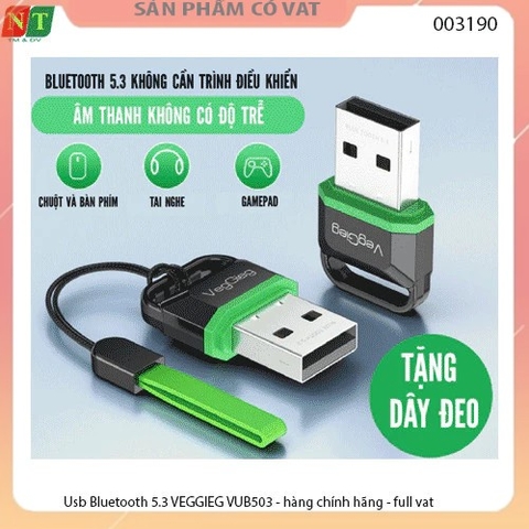 Usb Bluetooth 5.3 VEGGIEG VUB503 - hàng chính hãng - full vat