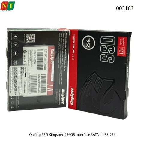 Ổ cứng SSD Kingspec 256GB – P3-256 – 2.5 SATA III – Hàng Chính Hãng – Full VAT