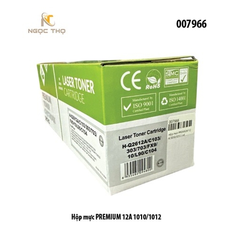 Hộp Mực Premium 12A – Model 12A / 303 / FX9 – Dùng Cho HP 1010 / 1012 / 1015 / 1018 / 1022 / 1022n / 1022nw