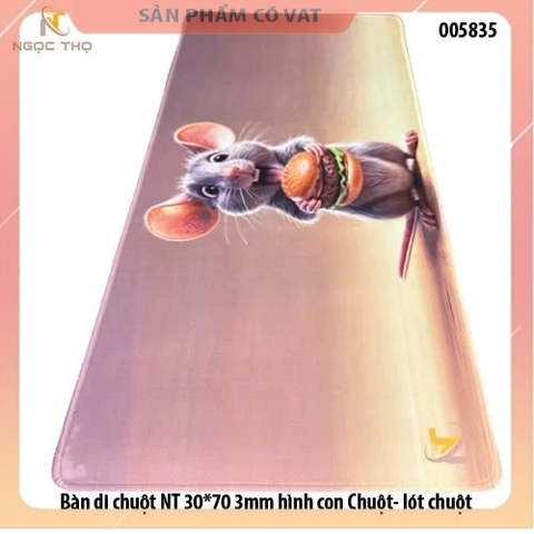 Bàn di chuột NT 30*70 3mm hình con chuột - lót chuột