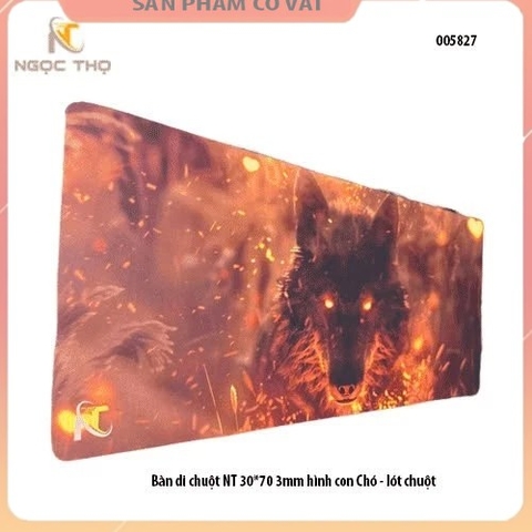 Bàn di chuột NT 30*70 3mm hình con Chó - lót chuột