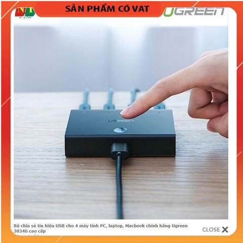 Bộ chia USB máy in 4 vào 1 Ugreen 30346 – 4 máy tính dùng chung 1 máy in – USB 2.0 – chính hãng – full VAT