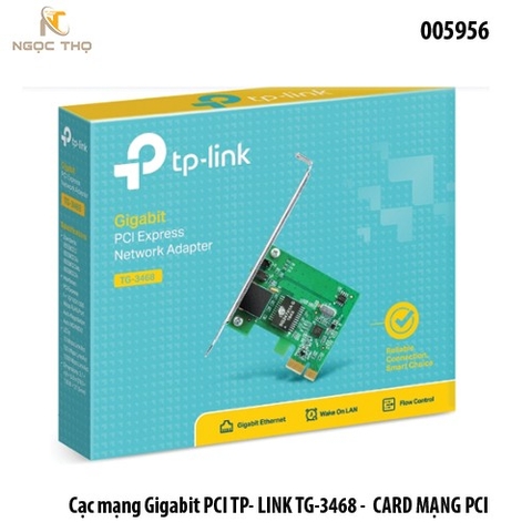 Card mạng Gigabit PCI Express TP-Link TG-3468 – 10/100/1000Mbps – Chính hãng Full VAT