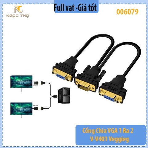 Cổng Chia VGA 1 Ra 2 V-V401 Veggieg – Chính Hãng – Full VAT