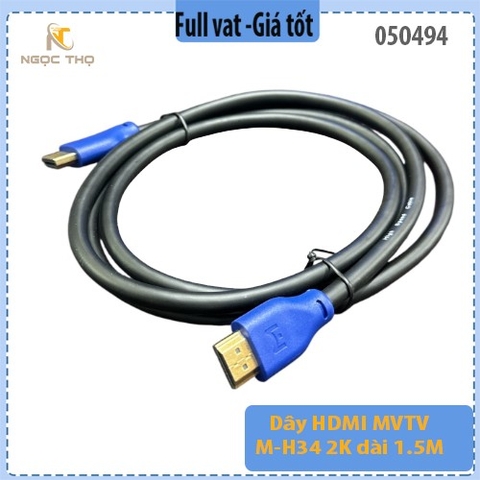 Dây HDMI MVTV M-H34 dài 1.5M – Hỗ trợ độ phân giải 2K – Truyền hình ảnh sắc nét