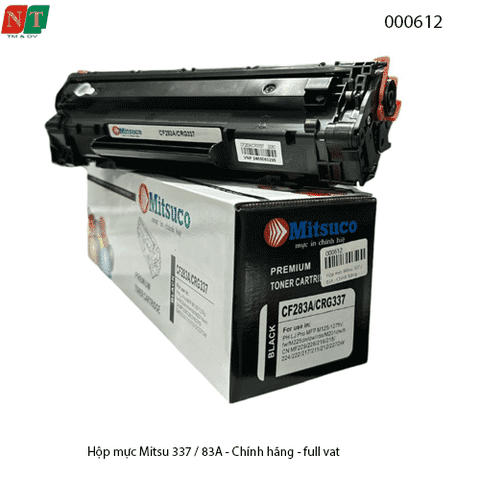 Hộp mực Mitsuco 337 / 83A (CF283A) – Có lỗ đổ & đổ thải – Chính hiệu – Full VAT