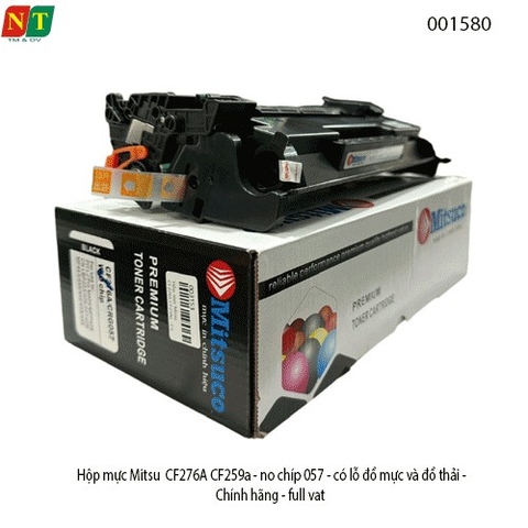 Hộp mực Mitsuco 76A CF276A CF259A Canon 057 – không chip – có lỗ đổ mực & xả thải – hàng mới 100% – full VAT