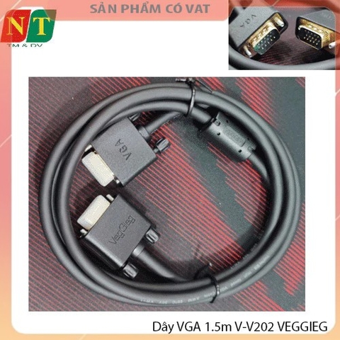 Dây VGA 1.5m V-V202 VEGGIEG – Truyền Hình Ảnh Sắc Nét, Độ Ổn Định Cao