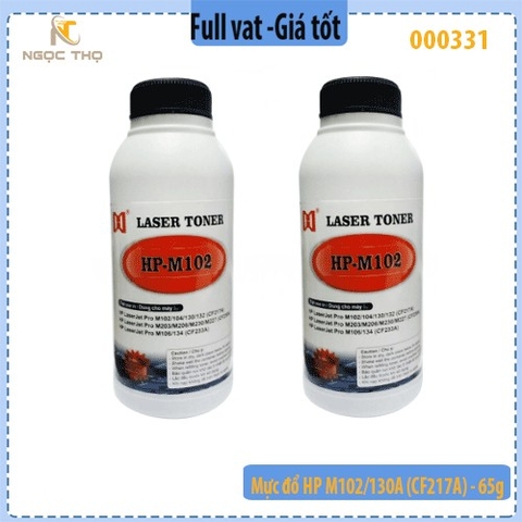 Combo 10 lọ Mực đổ HP M102/M130A (CF217A) – 65g/lọ – Tặng kèm 01 nắp đổ mực – Hàng chính hiệu – Full VAT