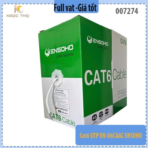 Dây mạng Cat6 UTP EN-U6CAAC ENSOHO – Chính hiệu, full VAT