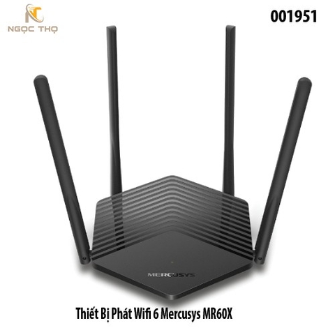 Thiết Bị Phát WiFi 6 Mercusys MR60X – Chuẩn AX1500 – Giga – Hỗ Trợ EasyMesh - chính hãng - full vat