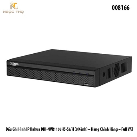 Đầu Ghi Hình IP Dahua DHI-NVR1108HS-S3/H / 1108HS - (8 Kênh) – Chính Hãng – Full VAT