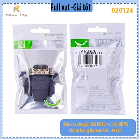 Đầu chuyển đổi DVI 24+1 to HDMI Ugreen 20124 – Chính hãng – Full VAT