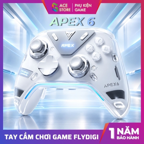 Flydigi Apex 6 | Tay Cầm Haptics Elite – Cần TMR, Cò VCM, Màn Hình Thông Minh 2.0