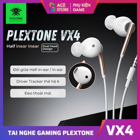Tai Nghe Gaming Plextone VX4 – In-Ear Có Dây, Nhiều Màu