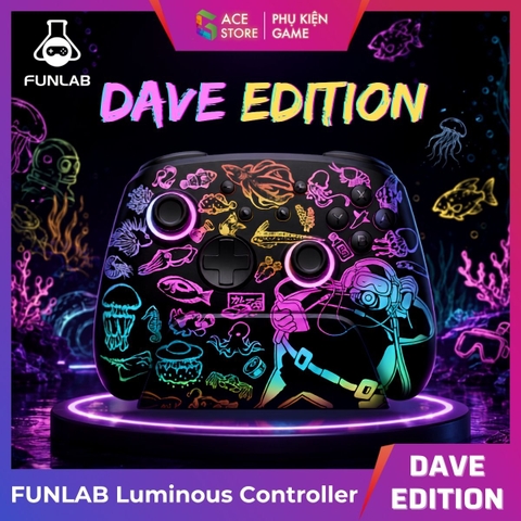 FUNLAB Luminex Pro Controller - DAVE Edition | Tay cầm không dây kèm Dock sạc cho Nintendo Switch 2 / Switch / PC