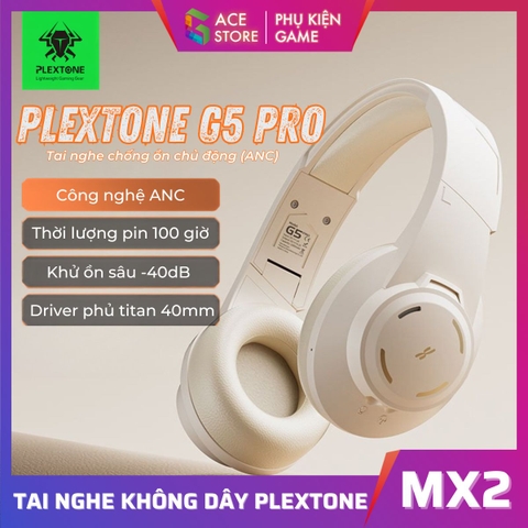 Tai Nghe Chụp Tai Gaming Plextone G5 Pro – Wireless Bluetooth 5.1, ANC
