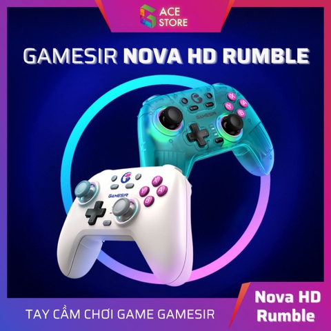 GameSir Nova HD Rumble - Tay cầm chơi game đa nền tảng với công nghệ vượt trội | Nitendo, PC, Steam, Mobile