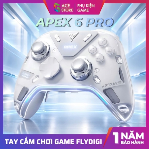 Flydigi Apex 6 Pro | Tay Cầm X-Haptics 4 Motor VCM, Cần TMR, Màn Hình Thông Minh 2.0