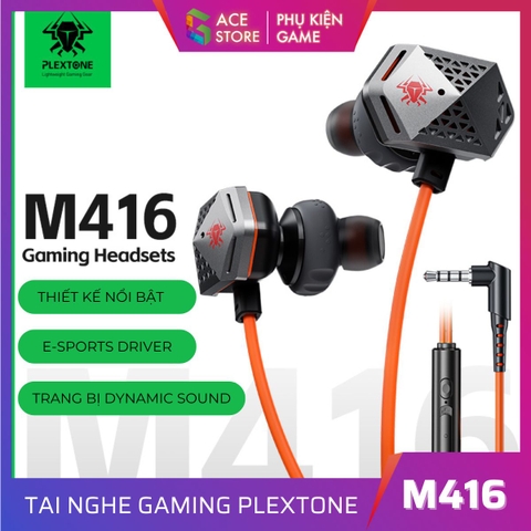 Tai nghe chơi game có dây Plextone M416 hỗ trợ jack TYPE-C và 3.5mm