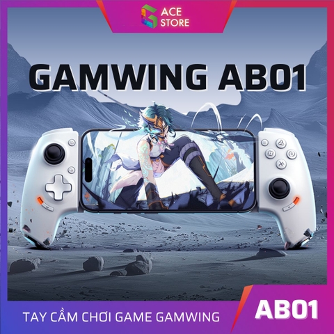 Tay cầm chơi game Gamwing AB01 hỗ trợ đa nền tảng tích hợp sạc nhanh và jack tai nghe 3.5mm
