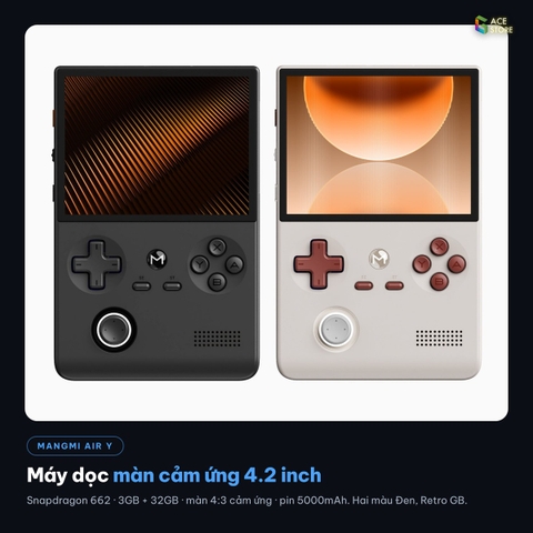 MANGMI AIR Y – MÁY CHƠI GAME CẦM TAY ANDROID | SNAPDRAGON 662 | 4.2" CẢM ỨNG | HALL STICK