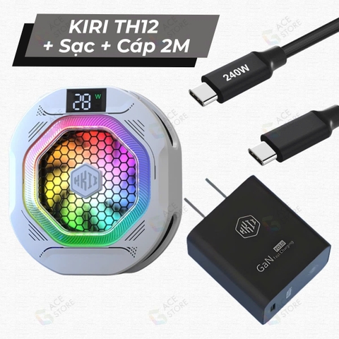 Quạt tản nhiệt sò lạnh Kiri TH12 làm lạnh siêu tốc, dành cho điện thoại, máy tính bảng
