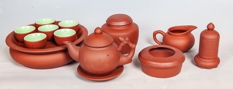 BỘ ẤM TRÀ GỐM ĐỎ