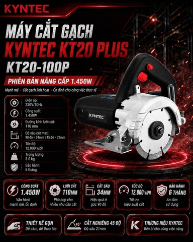 Máy Cắt Gạch Cầm Tay 110mm Kyntec KT20-110P