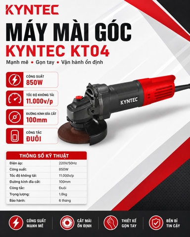 Máy Mài Góc Công Tắc Đuôi Kyntec KT04