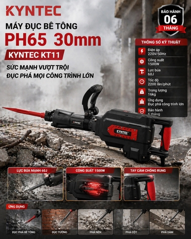 Máy Đục Bê Tông PH65 30mm Kyntec KT11