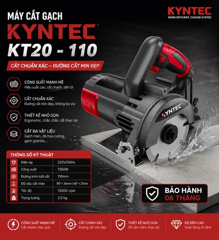 Máy Cắt Gạch Chuyên Dụng Kyntec KT20 - 110