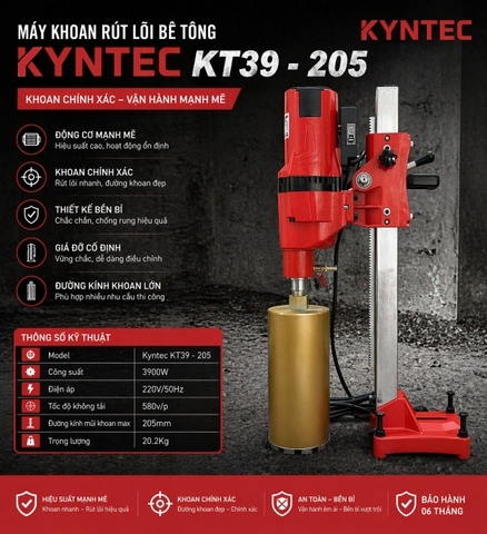 Máy Khoan Rút Lõi 205mm Kyntec KT39 - 205