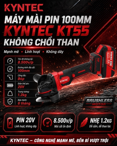 Thân Máy Mài Pin 100mm Kyntec KT55