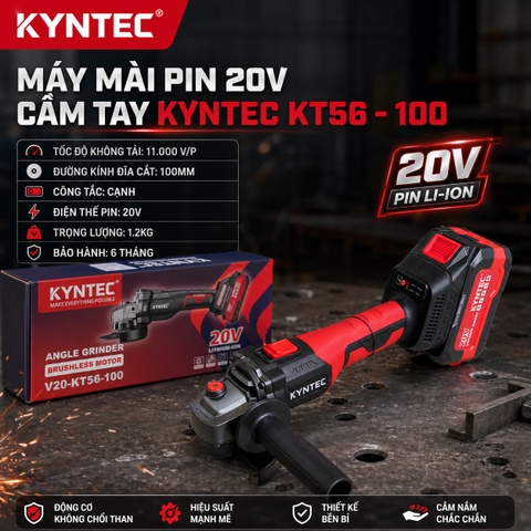 Thân Máy Mài Pin 100mm Kyntec KT56